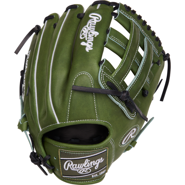 Rawlings Heart of the Hide 12.25" Military Green Baseball Glove: PROKB17MG