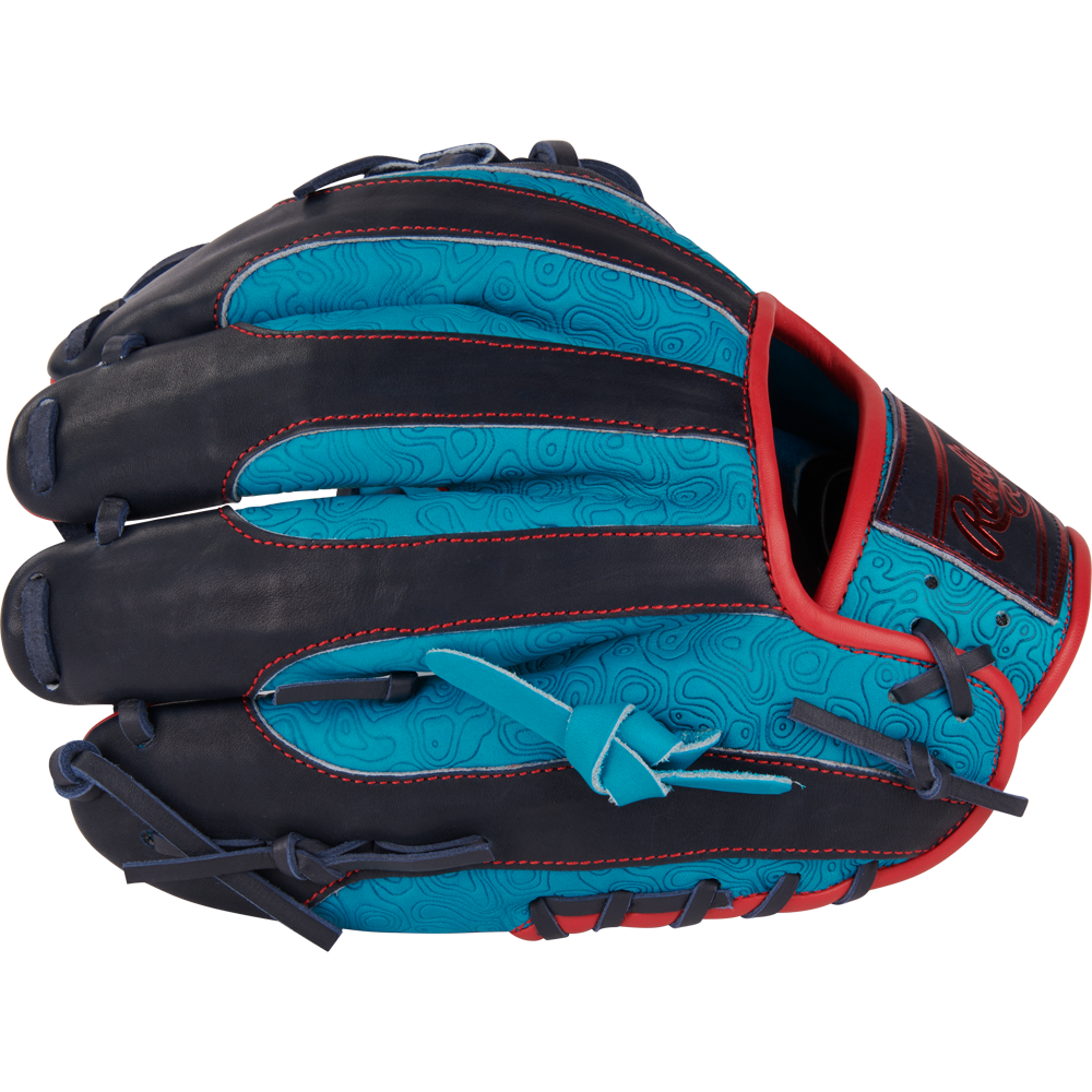 A Rawlings Heart of the Hide 11.5" Color Sync Baseball Glove (PROR204-2TE) is shown against a white background.