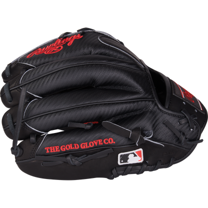 The Rawlings Heart of the Hide 11.75" PROR205-9BCFS is a black infield glove highlighted by bold red text.
