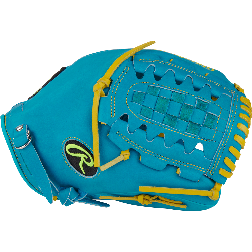 The Rawlings Heart of the Hide 12" Color Sync Baseball Glove (PROR206CFB-11TE) combines standout blue and yellow style with pro performance on the field.