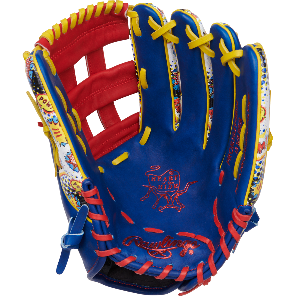 Show off your style with the Rawlings Heart of the Hide 12.75" Color Sync Baseball Glove (PROR3039-6RSS), featuring a bold and eye-catching design perfect for outfielders.