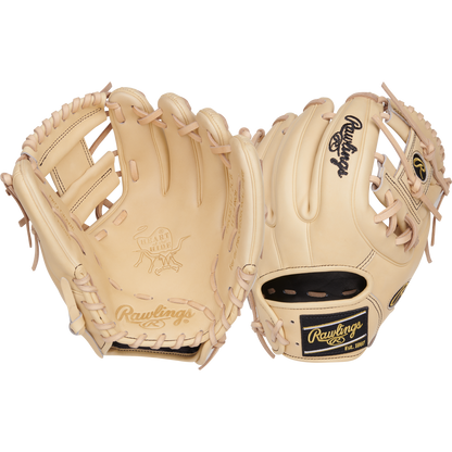 A close-up of the Rawlings Heart of the Hide 11.25" Baseball Glove (PROR312-2CB), featuring a classic Pro-I web design.
