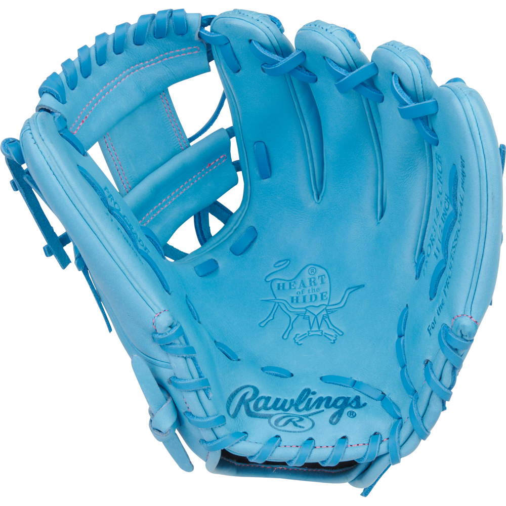 The Rawlings Heart of the Hide 11.5" Baseball Glove (PROR314-2CBCB) features premium leather, embossed branding on the palm, and detailed stitching for superior performance and style on the field.