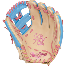 The Rawlings Heart of the Hide 11.5" Baseball Glove (PROR314-32CCB) features pink stitching, blending premium style and performance for dedicated players.