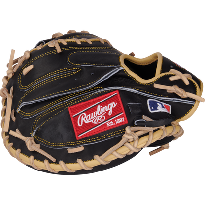 The Rawlings Heart of the Hide 34" PRORAR35 catcher's mitt is inspired by Adley Rutschman and features the classic Rawlings logo.