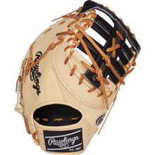 A Rawlings Heart of the Hide 13" Baseball First Base Mitt (PRORDCT-10C) by Rawlings is displayed on a white background.