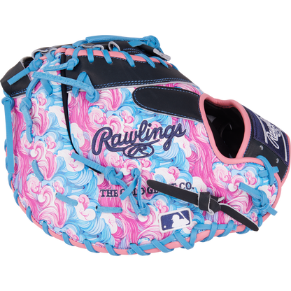 The Rawlings Heart of the Hide 13" Color Sync First Base Mitt (PRORDCT-10NSS) offers a unique pattern, combining style and top-tier performance—ideal for serious baseball players.