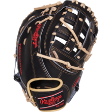 A Rawlings Heart of the Hide 12.5" Baseball First Base Mitt (PRORFM18-17BCS) is displayed on a white background.