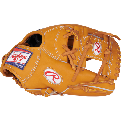 A Rawlings Heart of the Hide 11.5" Baseball Glove (PRORNP4-2TN) rests on a white background.
