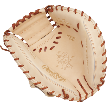 The Rawlings Heart of the Hide 34" Yadier Molina Baseball Catcher's Mitt (PRORYM4C) is a pro-quality glove inspired by the iconic catcher’s mitt.