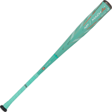 The 2024 Rawlings Mach AI (-3) BBCOR Baseball Bat (USED) features a teal alloy design with red and white accents, black knob and grip, and delivers advanced AI-powered performance to your game.