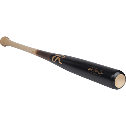 The Rawlings Big Stick Elite Birch Wood Baseball Bat (RBSBI13) features quality birch, a natural wood handle, black barrel with gold R logo and script, and is shown on a white background.