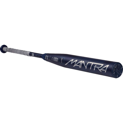 The 2025 Rawlings Mantra (-10) Fastpitch Softball Bat (RFP4M10) showcases a sleek silver handle and top-tier performance from Rawlings.