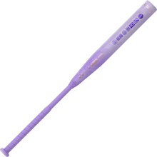 A 2027 Rawlings Halo (-10) Fastpitch Softball Bat (RFP7HALO10) in lavender, featuring a two-piece gapped wall barrel, textured grip, and multiple barrel logos, shown against a plain white background.