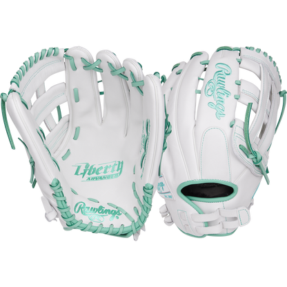 A close-up of the Rawlings Liberty Advanced 13" Fastpitch Glove (RLA130-6WM) by Rawlings.