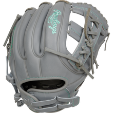 A Rawlings Liberty Advanced 11.75" Fastpitch Softball Glove (RRLA715-32G) made from full-grain leather rests on a white background.