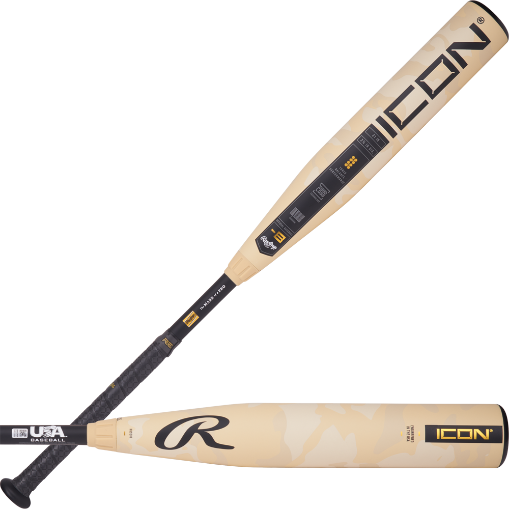 The 2025 Rawlings ICON (-8) 2 5/8" USA Baseball Bat (RUS5I8) is ideal for young players wanting a balanced, high-performance youth bat.