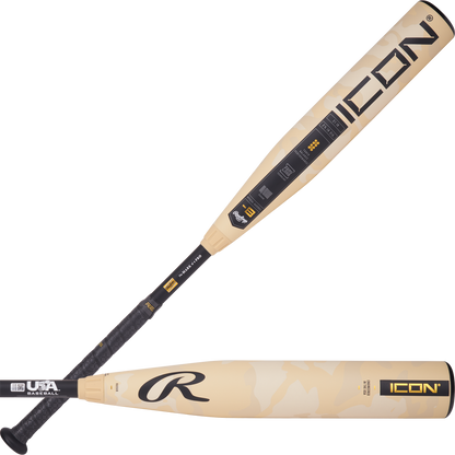 The 2025 Rawlings ICON (-8) 2 5/8" USA Baseball Bat (RUS5I8) is ideal for young players wanting a balanced, high-performance youth bat.