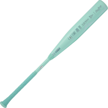 The 2026 Rawlings Icon (-5) 2 3/4" USSSA Baseball Bat (RUT6I5) is shown in light teal with a matching grip, featuring multiple logos and text on the carbon composite barrel, displayed on a plain white background.