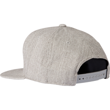 The Rawlings Vintage Flat Bill Snapback Hat (RVBH-HTGY) features a grey design with a black strap, combining classic style and timeless appeal from the trusted Rawlings brand.