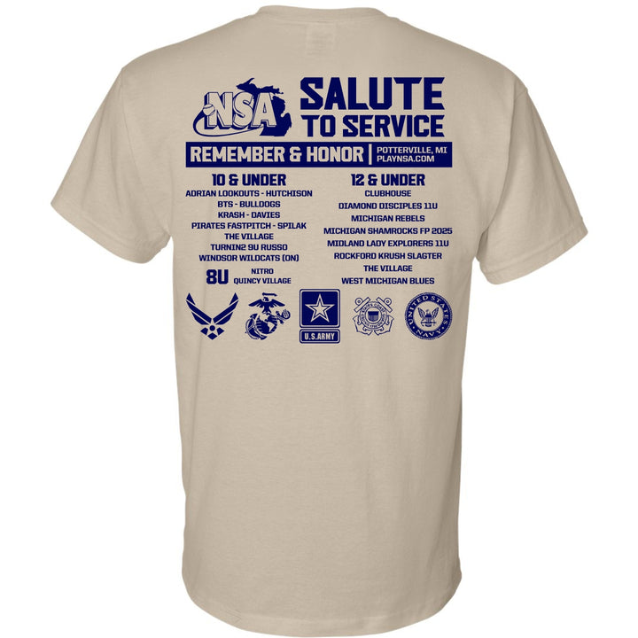 2025 NSA Salute to Service Fastpitch Tournament T-Shirt