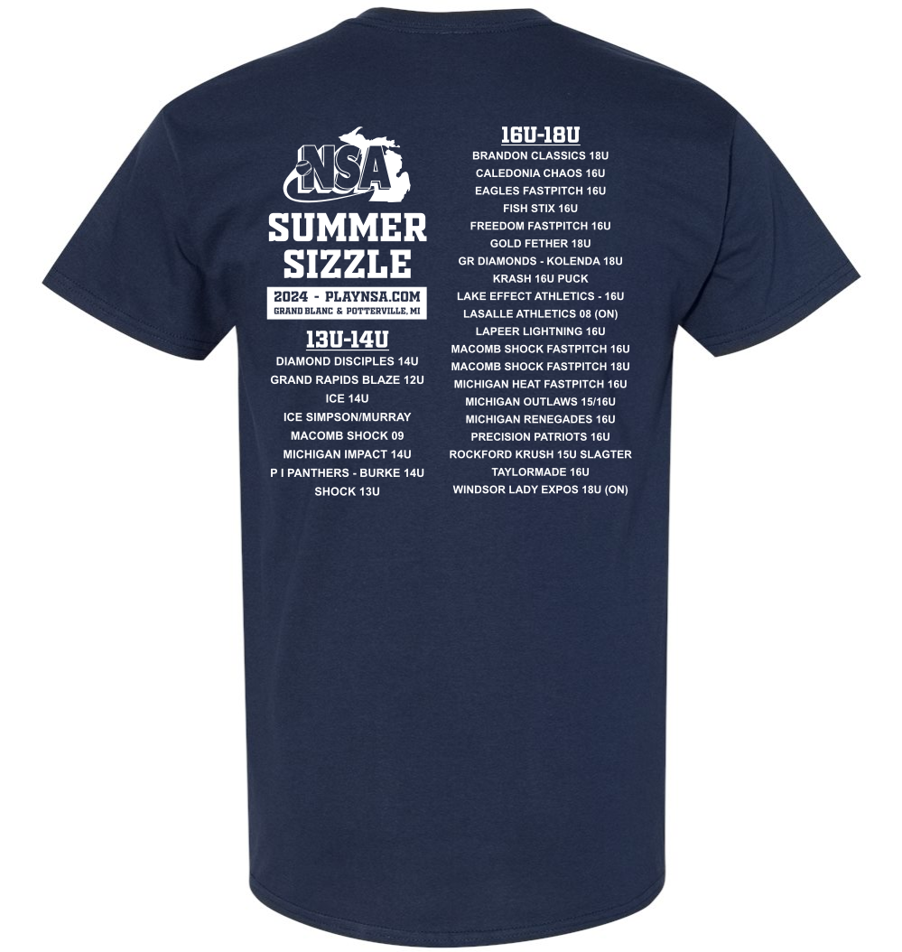 2024 NSA Summer Sizzle Fastpitch Tournament T-Shirt – Diamond