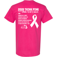 Introducing the 2026 NSA Think Pink Strike Out Cancer Fastpitch Tournament Shirt by DSG Apparel. This bright pink t-shirt features bold “2026 Think Pink Strike Out Cancer” text, a large white ribbon, and a list of softball teams and years underneath. The back showcases a white NSA logo at the bottom, making it the perfect choice for any NSA Fastpitch Tournament participant. Secure yours now – available for Pre Order exclusively as part of our NSA Apparel collection!.