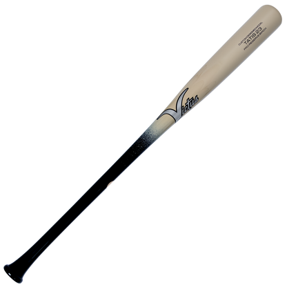 A light-colored Victus TATIS23 Fernando Tatis Pro Reserve Birch Wood Bat: VRWBTATIS fading to black at the handle, with the text TATIS 23 PRO RESERVE BIRCH printed on the barrel.