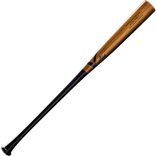 The Victus VOLPE1 Anthony Volpe Pro Reserve Maple Wood Bat (VRWMVOLPE1) by Victus features a natural brown barrel, black handle, balanced design, and branding near the barrel, displayed on a light background.