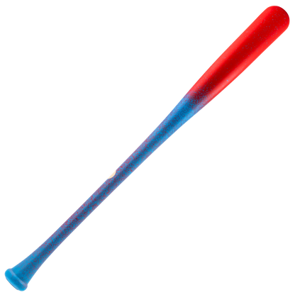 Victus V-Cut Youth Wood Bat: VYFPC with a blue handle that fades into a red barrel.