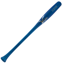A two-toned baby blue and royal blue Victus ALT JR Youth Torpedo Pro Reserve Maple Wood Bat with a silver logo and text on the barrel.