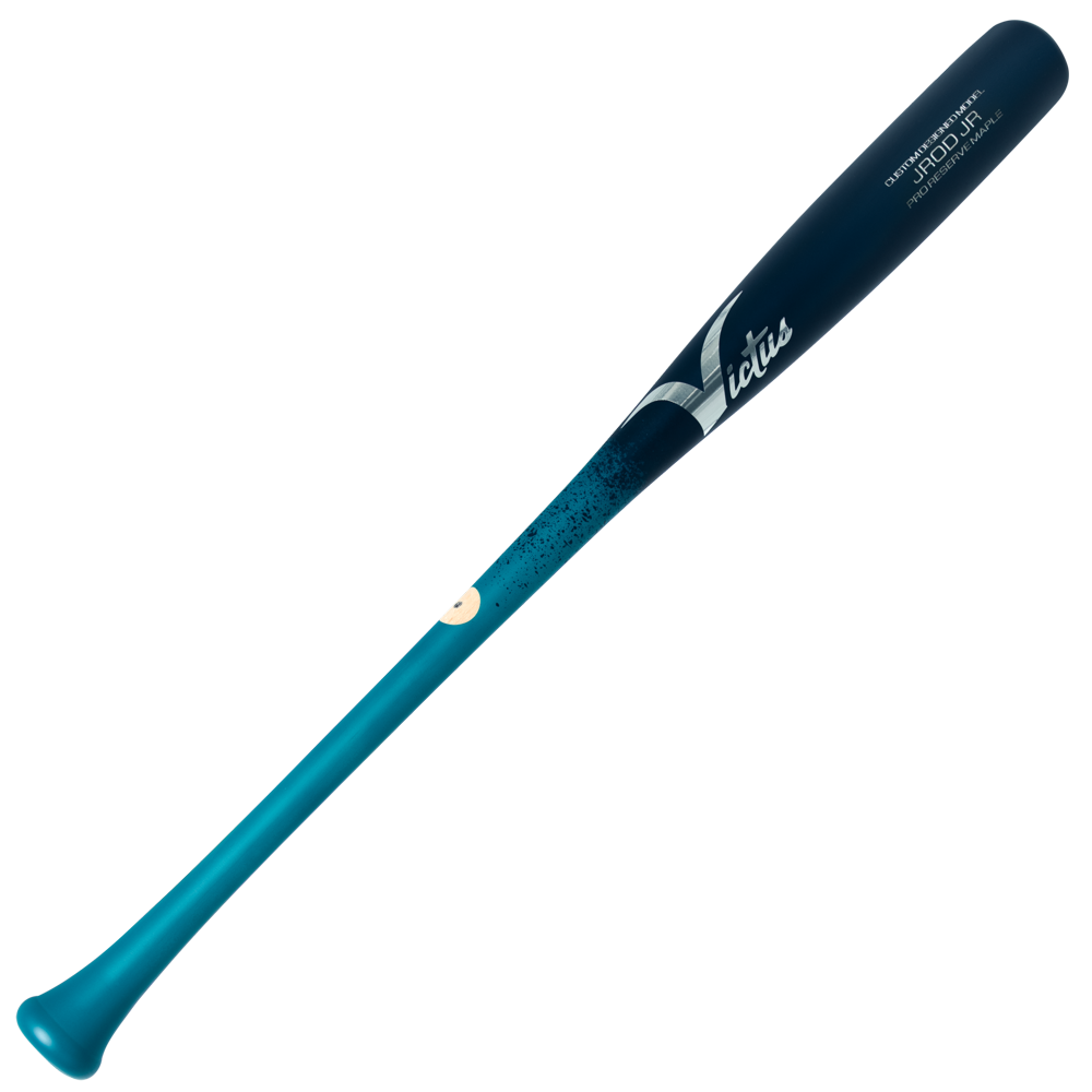 Victus JRODJR Youth Pro Reserve Maple Wood Bat in a teal and navy gradient fade.