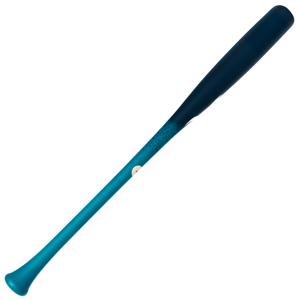Victus JRODJR Youth Pro Reserve Maple Wood Bat with a two-tone ombre finish fading from dark blue at the barrel to light teal at the handle.