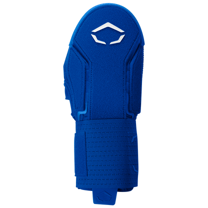 The EvoShield Sliding Mitt 2.0 (WB57537) is a blue sliding mitt with a white logo by EvoShield, offering hand protection during slides.