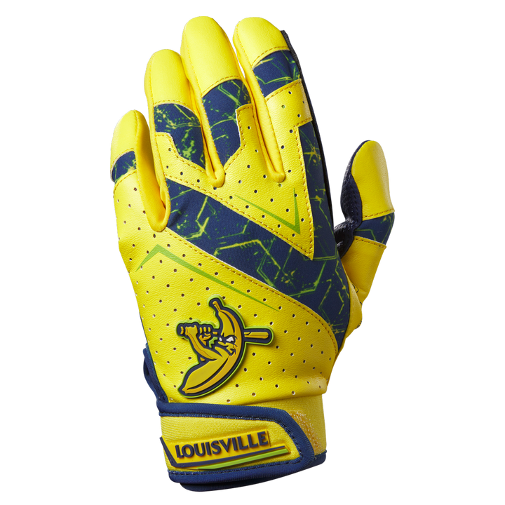 Louisville Slugger Savannah Bananas Youth Genuine V2 Batting Gloves: WB57615