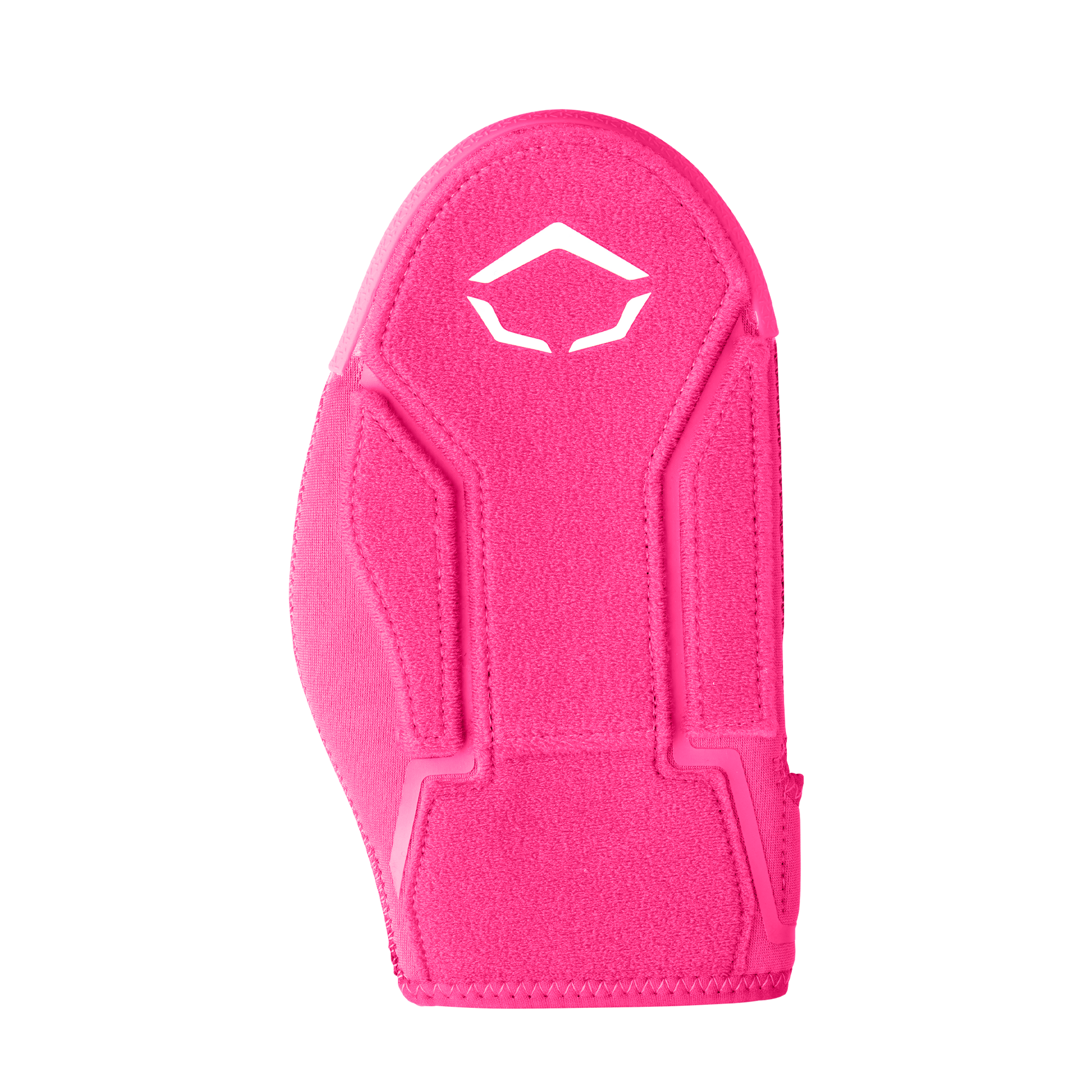 The EvoShield Shorty Sliding Mitt 2.0 (WB57728) is a pink sliding mitt with a white logo, offering superior baseball hand protection from EvoShield.