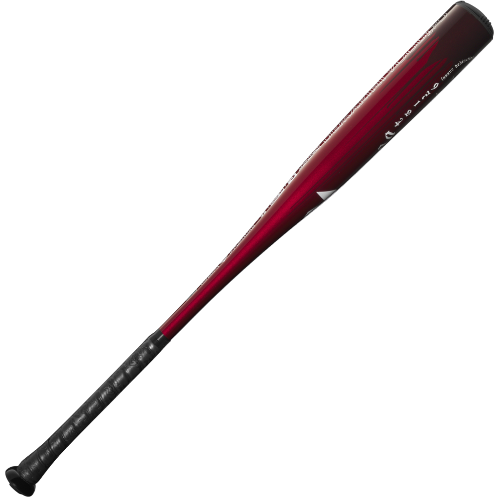 A close-up of the 2025 DeMarini Voodoo One (-3) BBCOR Baseball Bat (WBD2527010 DEMO), showcasing its advanced X14 Alloy Barrel.