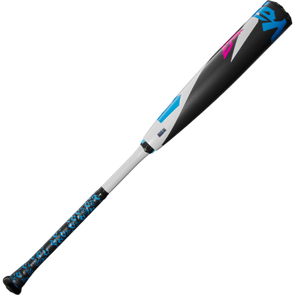 The 2025 DeMarini ZEN (-5) 2 3/4" USSSA Baseball Bat: WBD2534010 (USED) features a bold blue and white look and advanced Dark Matter Composite technology.