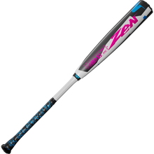 The 2025 DeMarini ZEN (-5) USSSA Baseball Bat (WBD2534010) features a purple and black design and is crafted with Dark Matter Composite for enhanced performance.