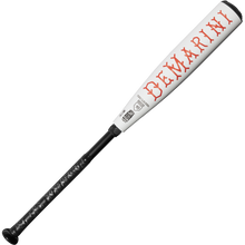 The 2025 DeMarini The Goods (-10) USSSA Baseball Bat features a white and black design, large red DeMarini branding on the X14 alloy barrel, and a black handle with a textured grip.