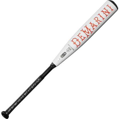 The 2025 DeMarini The Goods (-8) 2 3/4" USSSA Baseball Bat (WBD2536010) features a white X14 Alloy Barrel, black handle, and large red DEMARINI branding.