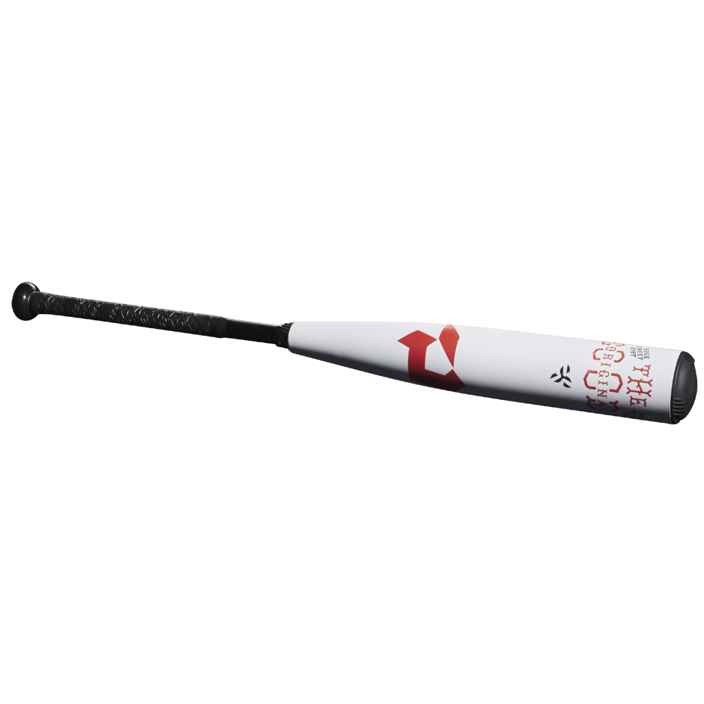 A 2025 DeMarini The Goods (-8) 2 3/4" USSSA Baseball Bat (WBD2536010) with an X14 Alloy Barrel, black grip, and red accents on the barrel is shown on a plain white background.