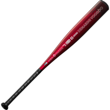 The 2025 DeMarini Voodoo One (-8) 2 3/4" USSSA Baseball Bat (WBD2539010 DEMO) features a black and red design with an X14 Alloy Barrel.
