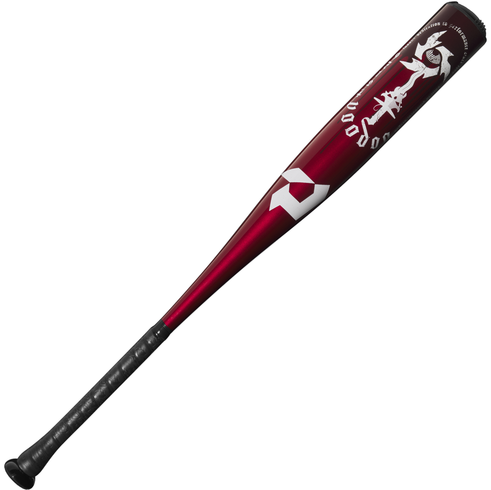 The 2025 DeMarini Voodoo One (-5) 2 3/4" USSSA Baseball Bat (WBD2556010 DEMO) features a unique design and a durable X14 Alloy Barrel.