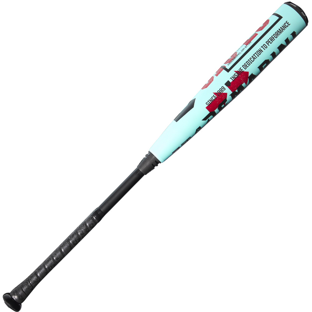 The 2026 DeMarini The Goods (-3) BBCOR Baseball Bat (WBD2588010) features a light blue X14 Alloy Barrel, bold red and black lettering, a black grip handle, and end cap—displayed on a plain white background.