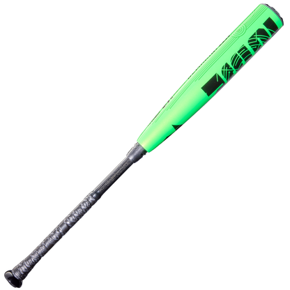 The DeMarini 2026 ZEN (-5) 2 3/4" USSSA Baseball Bat (WBD2593010) features a neon green and black composite barrel, bold black graphics, and a textured black grip handle, shown on a white background.