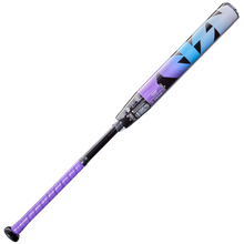 The 2026 DeMarini Prism+ (-11) Fastpitch Softball Bat (WBD2636010) features a purple grip and gradient Continuous Fiber Composite Barrel in purple, blue, black, and gray, shown against a plain white background.