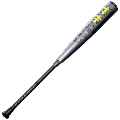 A gray and black 2026 DeMarini The Goods Gunmetal (-3) BBCOR Baseball Bat (WBD2650010) with an X14 Alloy Barrel is displayed against a plain white background. "BUZZ KILL THE USA" is printed on the barrel.