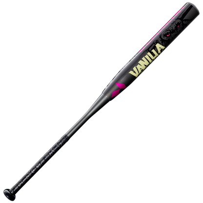 The 2027 DeMarini Jason Magnum Vanilla Gorilla 12.5" Endload NSA USSSA Slowpitch Softball Bat (WBD2681010) features bold pink, yellow, and black graphics—ideal for serious DeMarini or Vanilla Gorilla softball bat fans.