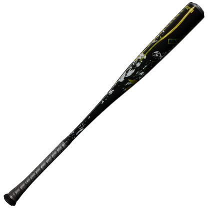 The 2027 DeMarini Voodoo One (-3) BBCOR Baseball Bat (WBD2705010) features a black X14 Alloy Barrel with yellow accents, textured grip, and bold graphics, displayed on a white background.